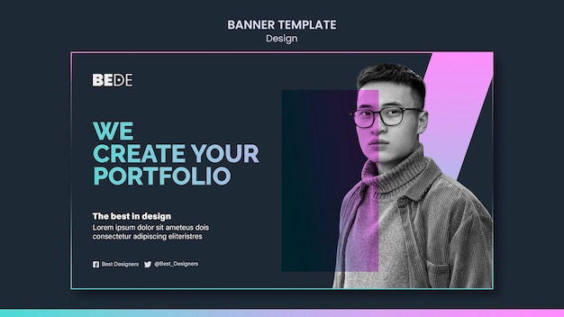 PSD gratuito modello di banner di design