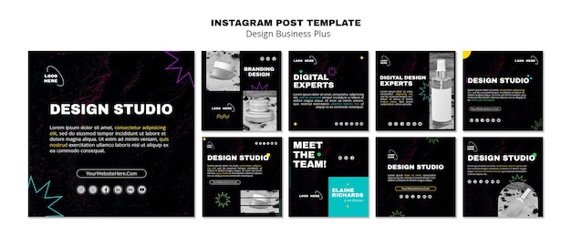 Free PSD design business instagram posts