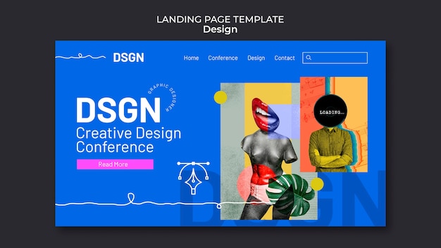 PSD gratuito pagina di destinazione del concetto di design