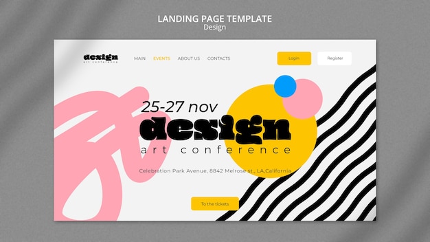 Landing Page การประชุมด้านการออกแบบ