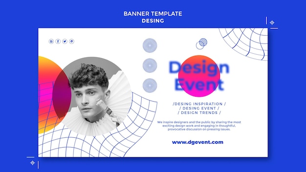 PSD gratuito modello di banner per eventi di design