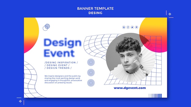 Modello di banner per eventi di design