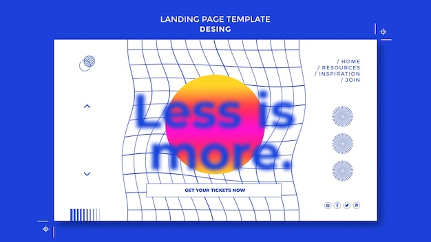 Design event landing page template