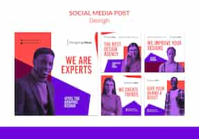 Free PSD design experts social media post