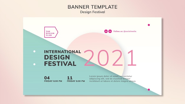 無料PSD デザインフェスティバルバナーテンプレート