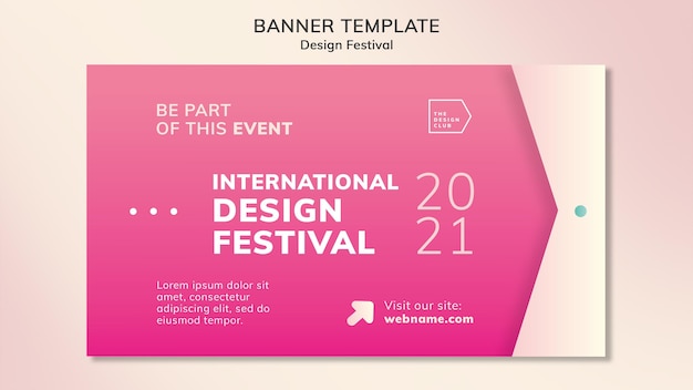 Free PSD design festival banner template