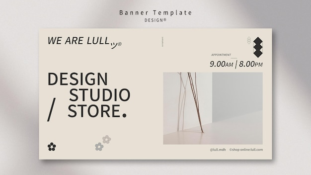 PSD gratuito modello di banner interno di design