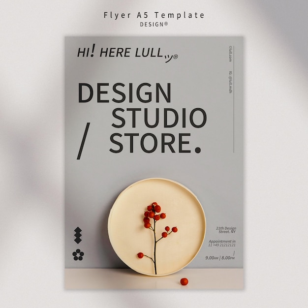 Design interior flyer template – PSD Templates | Free PSD Download