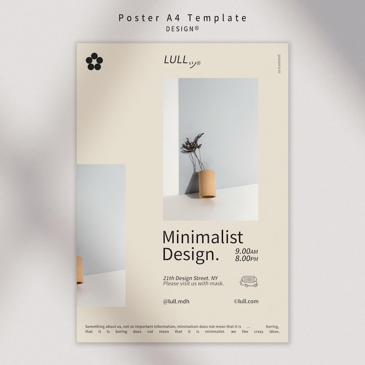 無料PSD デザインインテリアポスターテンプレート