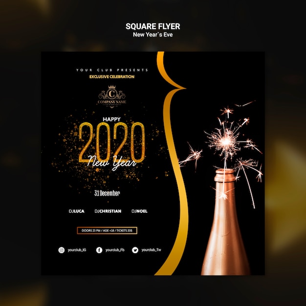 Design for new year eve template