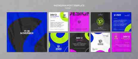 Free PSD design strategy instagram posts