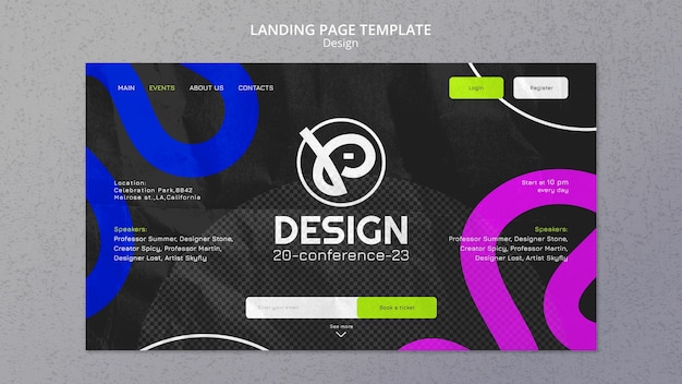 Free PSD design strategy landing page template