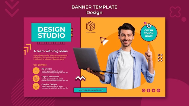 Design studio banner template