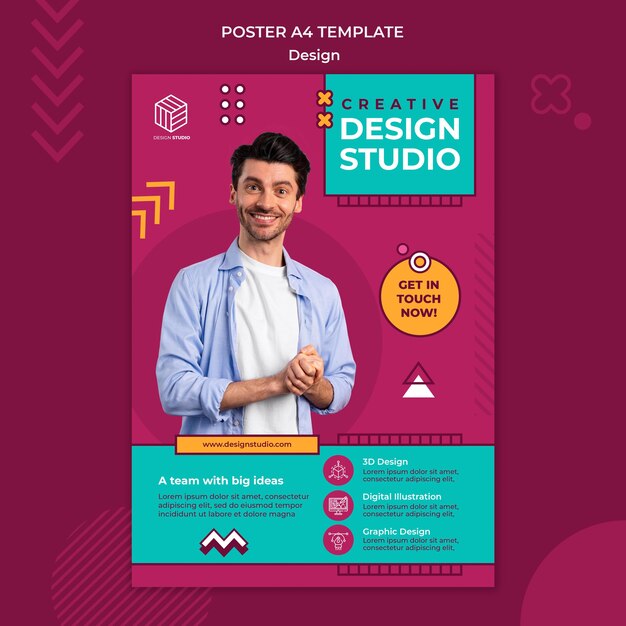 Design studio poster template