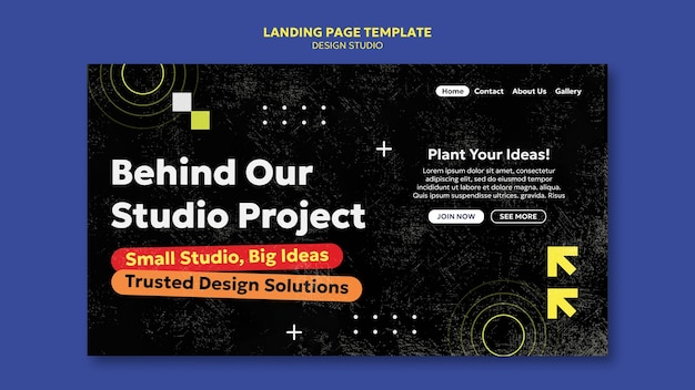 PSD gratuito progettazione del modello dello studio di progettazione