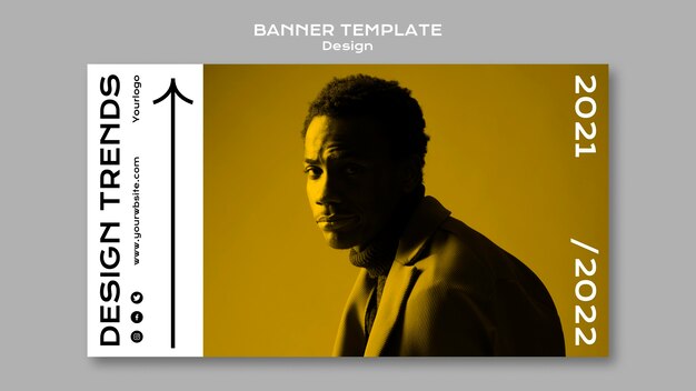 PSD gratuito modello di banner di tendenze di design