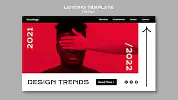 Free PSD design trends landing page template