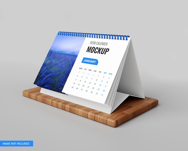Desk calendar mockup in 3d rendering