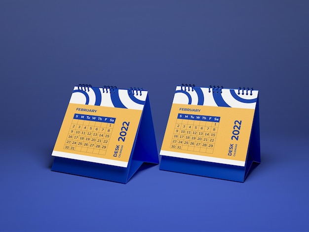 Desk calendar mockup