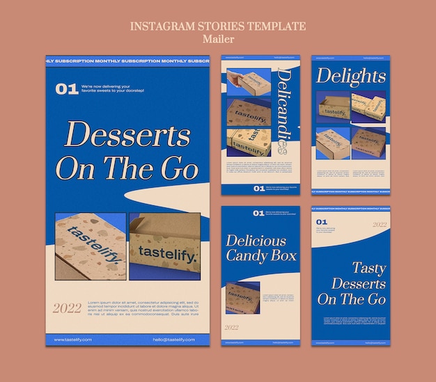 Desserts box instagram stories template