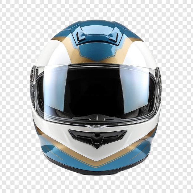Detailed Fullface Motorbike Helmet Isolated on Transparent Background