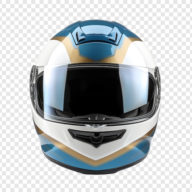 Free PSD detailed fullface motorbike helmet isolated on transparent background