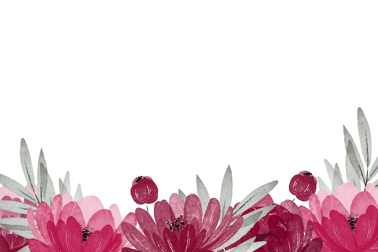 無料PSD 詳細な水彩花イラスト