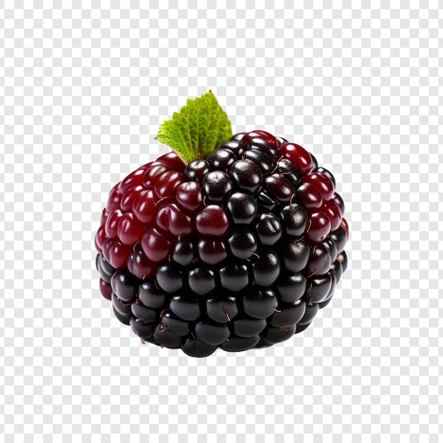 Dewberry fruits isolated on transparent background