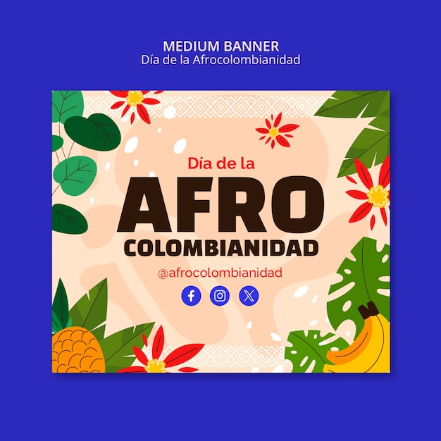 Dia de la afrocolombianidad modello di progettazione