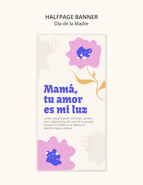 Free PSD dia de la madre template design