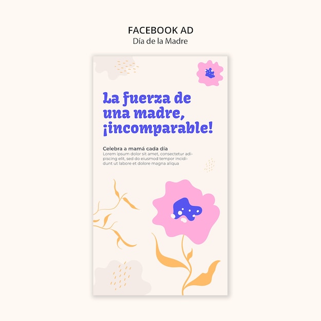 Free PSD dia de la madre template design