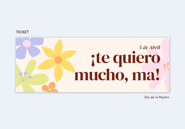 Free PSD dia de la madre template design