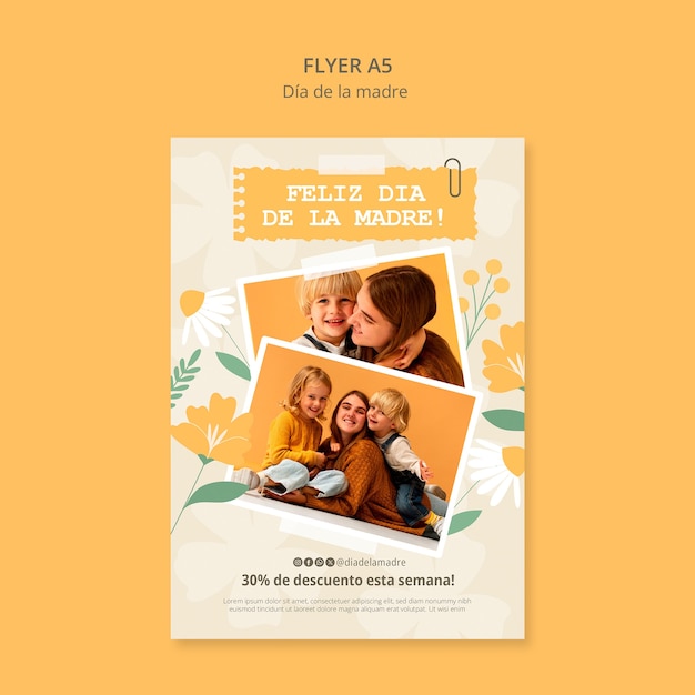 Free PSD dia de la madre template design