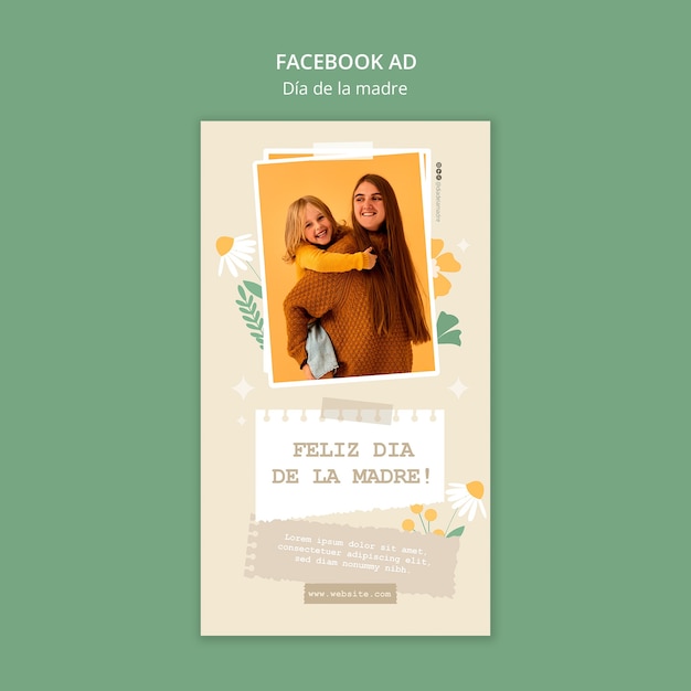 Free PSD dia de la madre template design