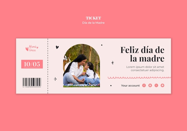 Free PSD dia de la madre template design