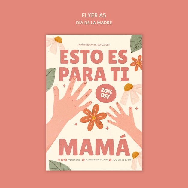 Free PSD dia de la madre template design