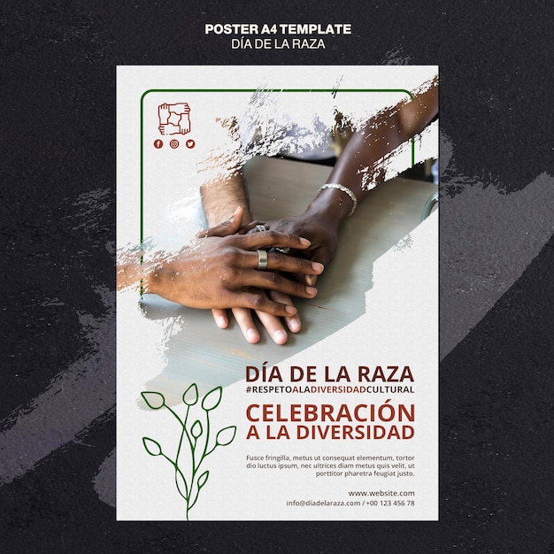 Dia de la raza flyer template