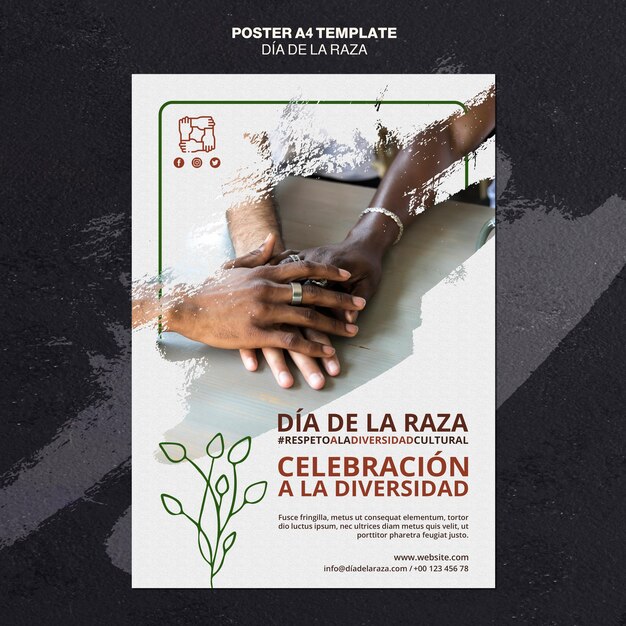 Dia de la raza flyer template