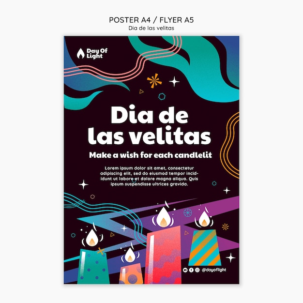 Dia de las velitas 템플릿 디자인