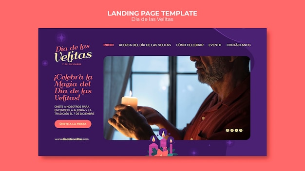 Dia de las velitas template design