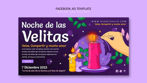 Dia de las velitas template design