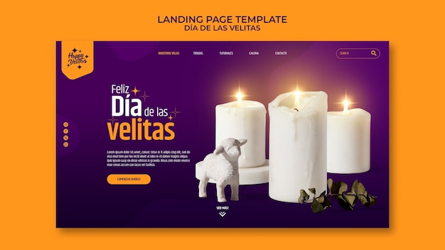 Dia de las velitas template design