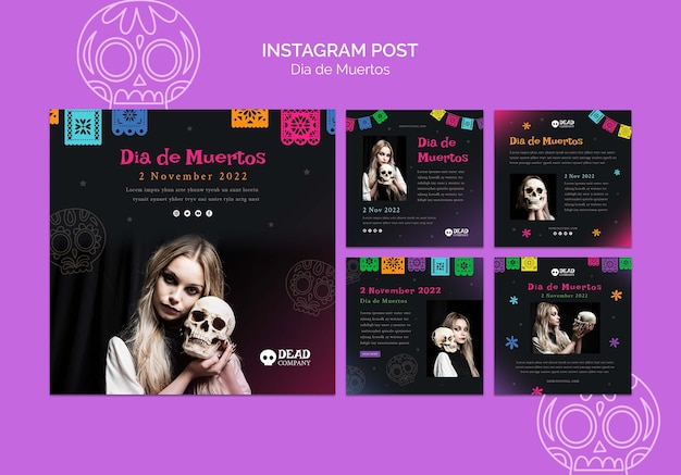 Dia de muertos instagram posts collection