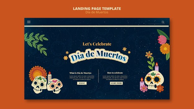 Dia de muertos ランディング ページ テンプレート