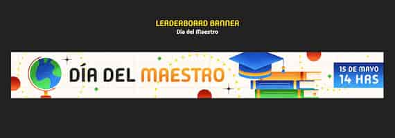 PSD gratuito modello di banner per la celebrazione di dia del maestro