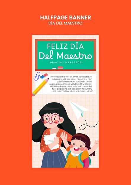 Dia del maestro template design
