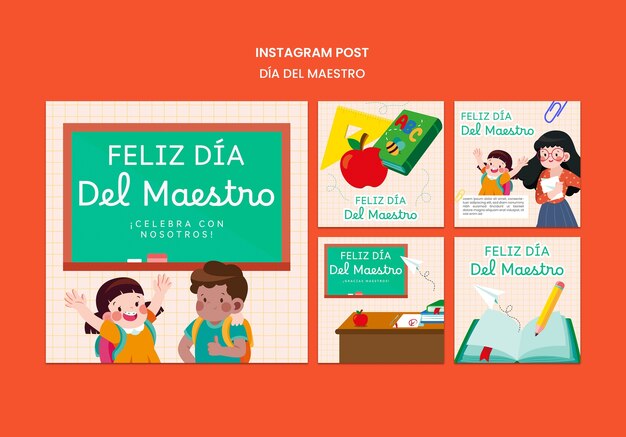 Dia del maestro template design