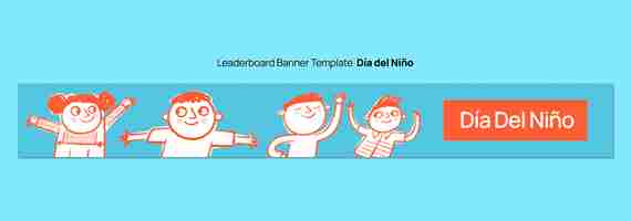 Free PSD dia del nino celebration banner template