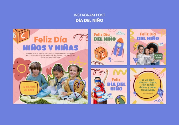 dia del nino  template design