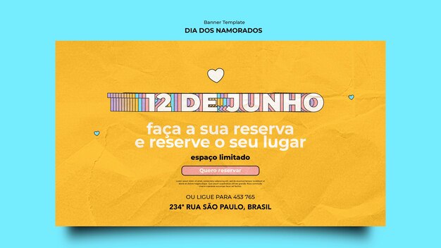 Dia dos namorados 旗<unk>設計模板